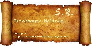 Strohmayer Melinda névjegykártya
